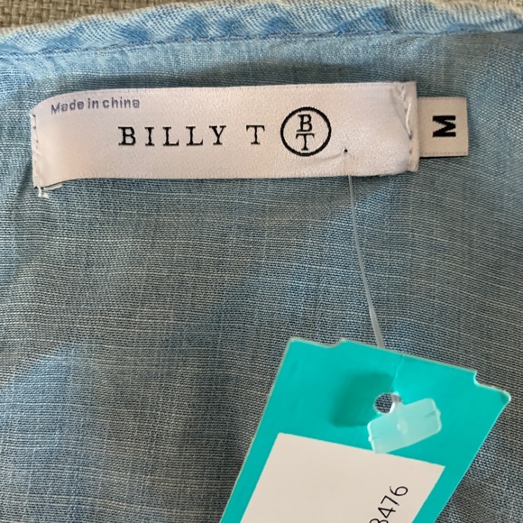 Billy T Stitch Fix Chambray Sleeve less Top Size M - Picture 8 of 10